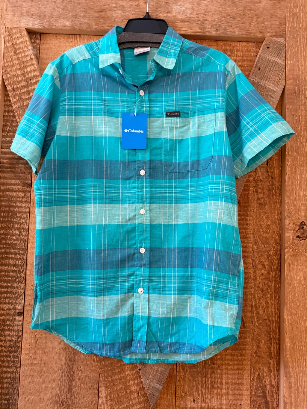Columbia Summer Plaid Button Down Shirt S